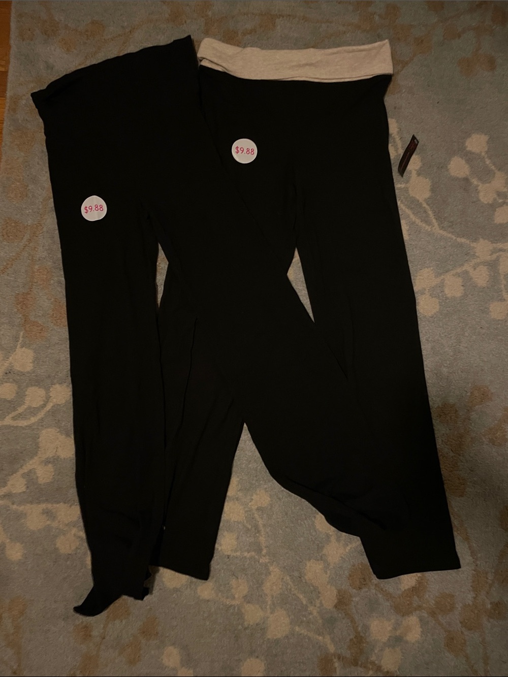 TWO PAIRS No Boundaries Straight Leg Pants with Fold-Over Waist NWT